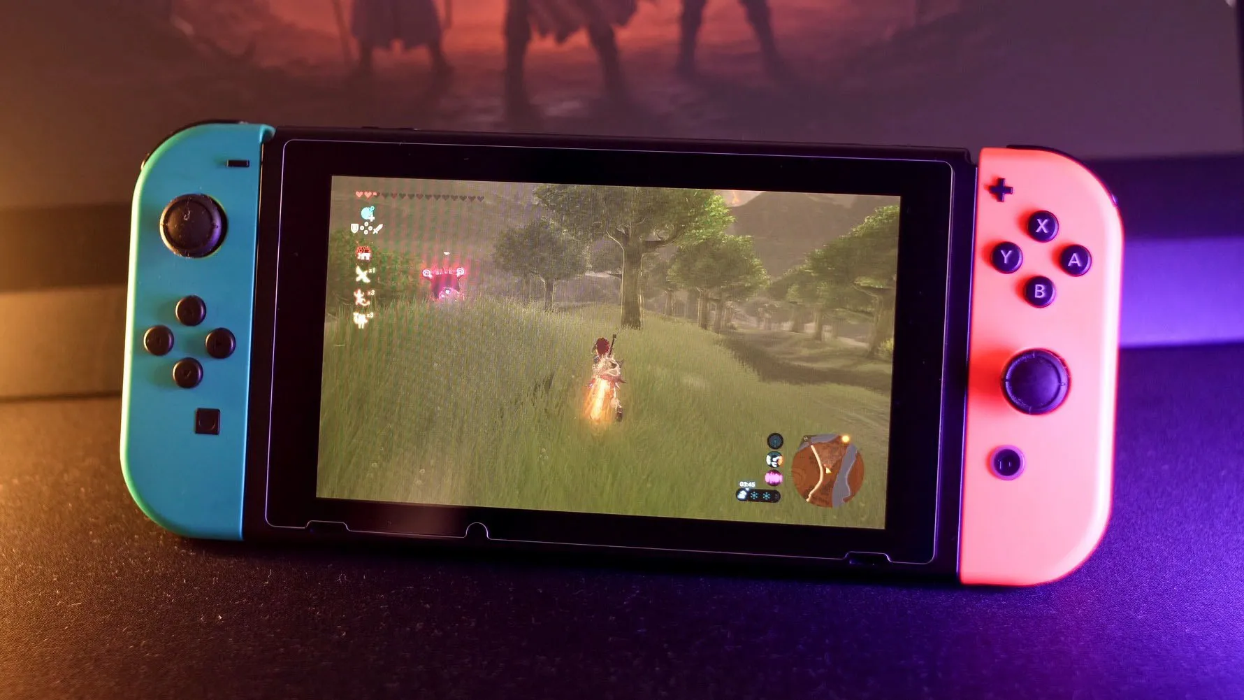 Imagem do nintendo switch 1 jogando Zelda